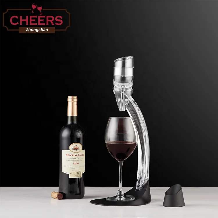 Manufacturer LFGB Certificate Deluxe Magic Wine Aerator Decanter Gift Set Wine Aerator with Tower in Top and Base Paper Box
