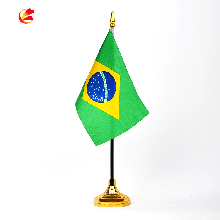 Table Falg Vivid Color and Fade Resistant,golden Base and Spear Top,Festival Events Celebration Decorations