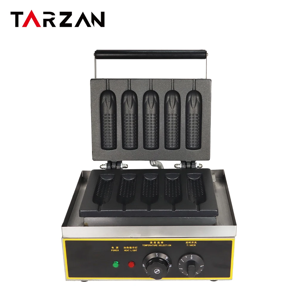Industrial Hot Dog Machine Home Commercial 1.5KW Waffle Machine Corn Waffle Maker For Restaurant Bakeries Snack Bar