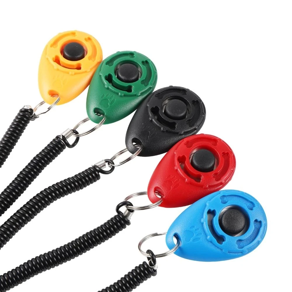 Adjustable Wrist Strap Whistle Clicker for Dog Training with Custom Logo Effective Pet Behavior Management Tool