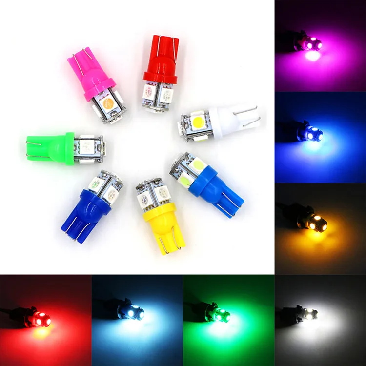 T10 5050 5 smd led bulb T10 194 168 5smd led bulb  white red yellow T10 LED interior light w5w
