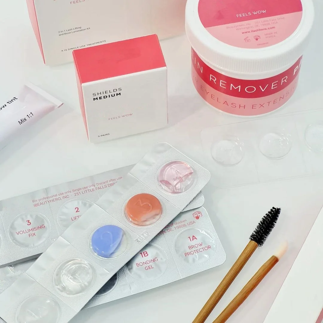 best whole sale home diy brow lamination thioglycolic acid free lash lift solutions new design capsule