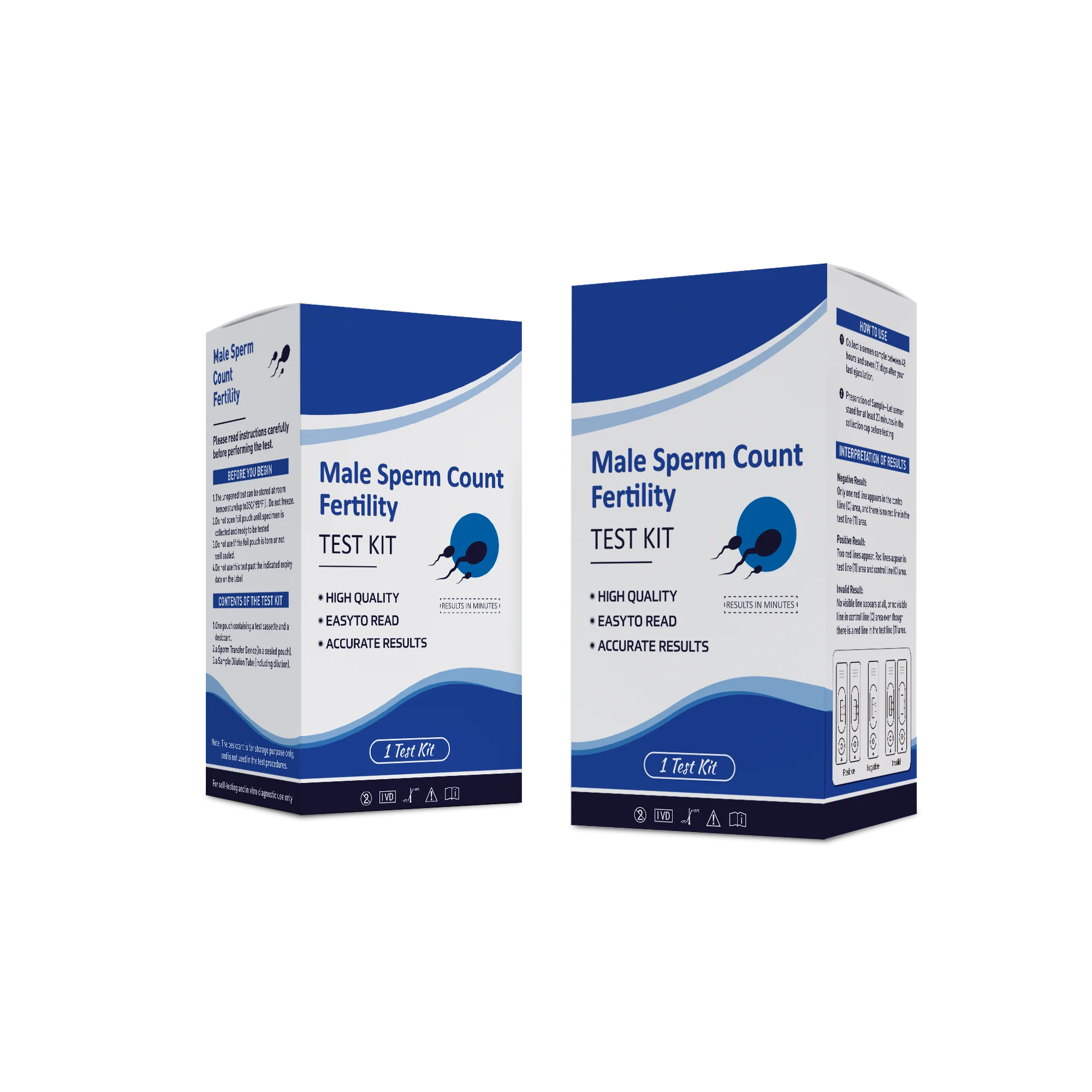 At Home Sperm Density Test Kit, Easy to Use Male Sperm Count Fertility Test Kit