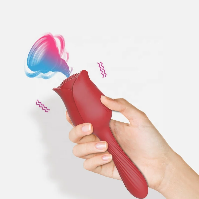 ISO BSCI factory wholesale red rose suck vibrator toy clitoral sucking vibrator rose vibrator
