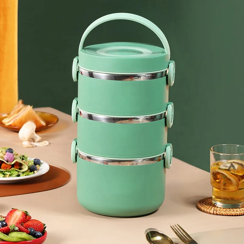 Stainless Steel 304 Foam Heat Preservation Lunch Box Nice Looking Household Lunch Box
