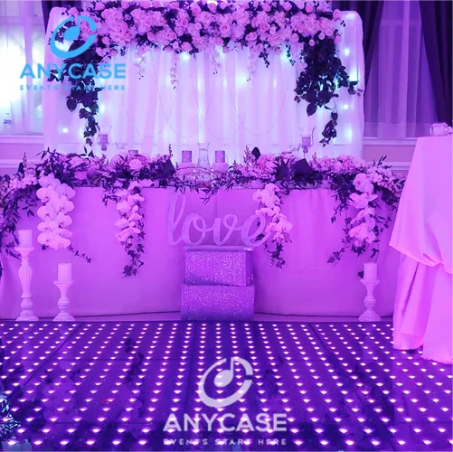 Good price RGB  6*8m Podium Banquet wedding inspiration digital dancing floor for event and weddings