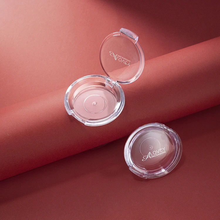 Hot sale Plastic Round Transparent Clear Eyeshadow Case Eyeshadow Palette Private Label Custom Packaging Pallet Eyeshadow