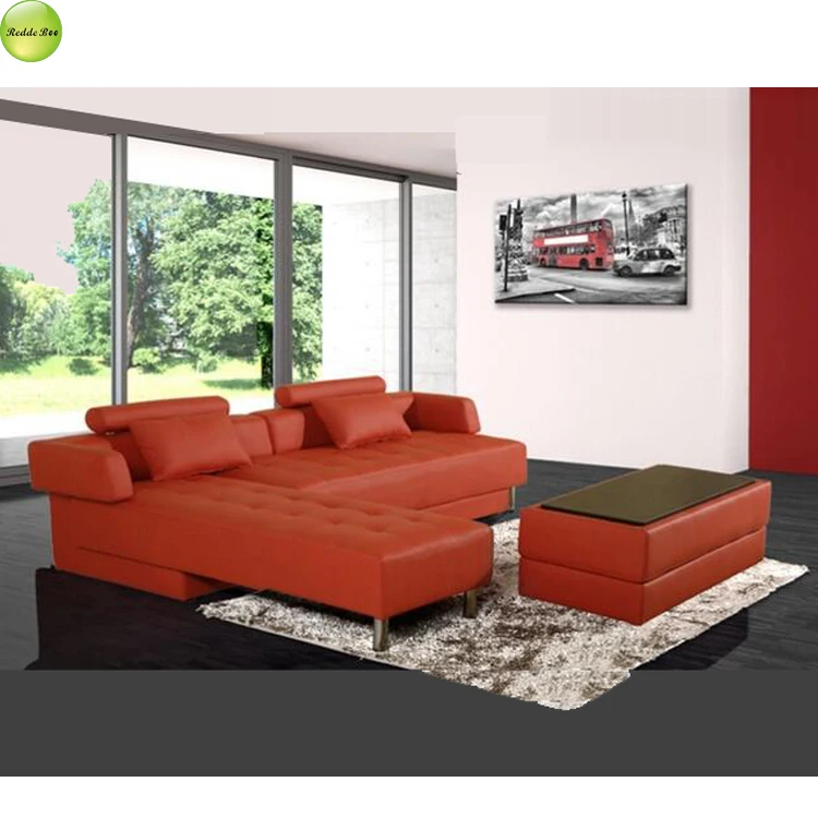 Modern White Folding Sofa Bed Turns To Sofa 3 Pieces With Storage Place Leather Furniture