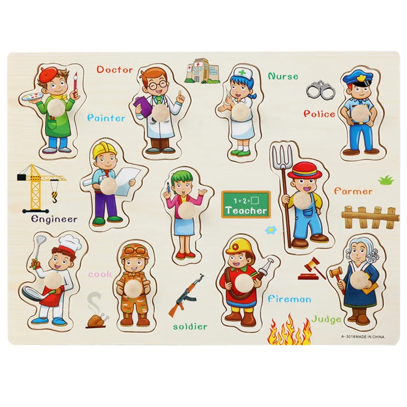 Manufacturers Hot Sale wooden custom  hand grasp board toys 3d puzzle magnetic puzzle kids toys for Kids