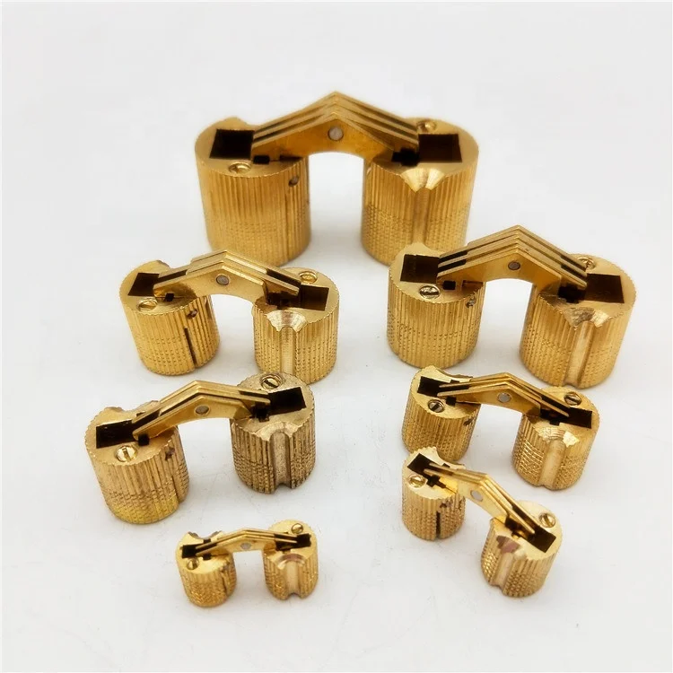 180 градусов 3d Регулируемый латунный баррель петли невидимый скрытый дверной шарнир