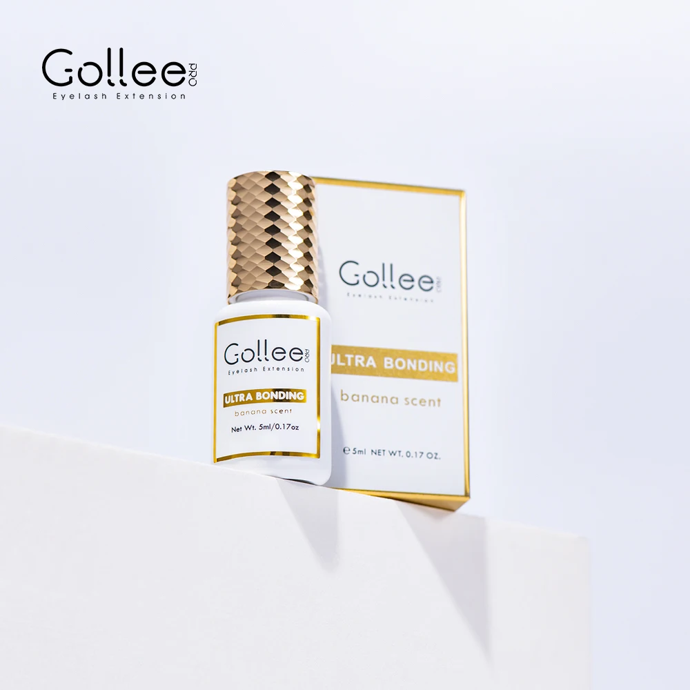 Gollee Best Quality Korean Long Lasting Volume Private Label Banana Strong Premium Eyelash Extension Glue