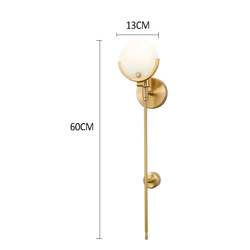 Modern Living Room Luxury Dining Hall Bedroom Bedside Decor Wall Light Aisle Bar Golden Marble Wall Lamp