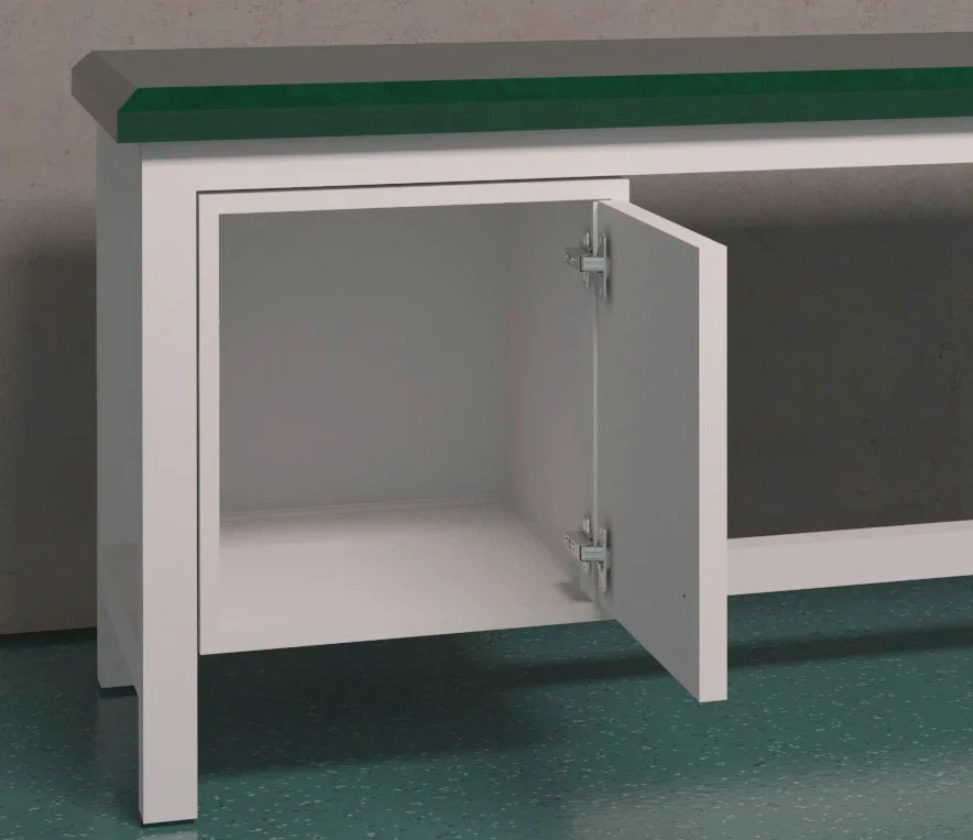 Modern Design Medical Patient Examination Couch Bed with Cabinet Metal Hospital Furniture for Hospitals and Clinics