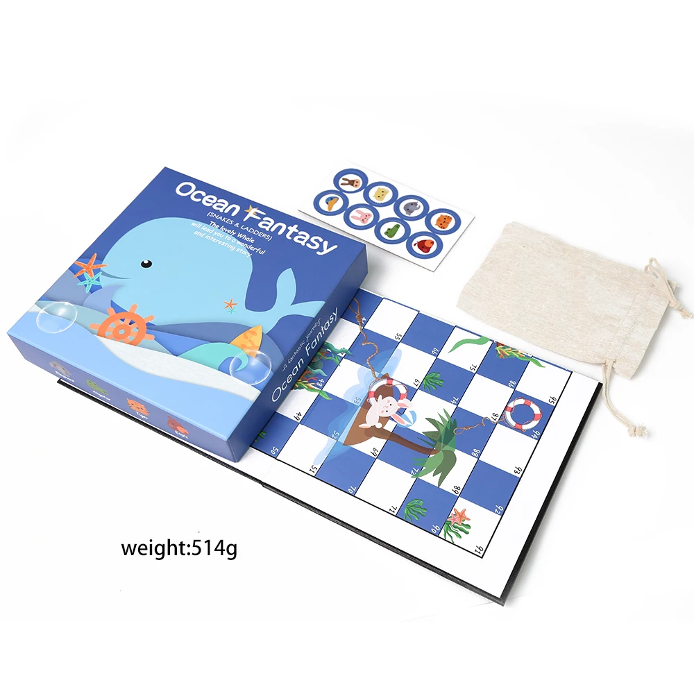 China Supplier Custom Snakes And Ladders Board Game Snake And Ladder Board Game