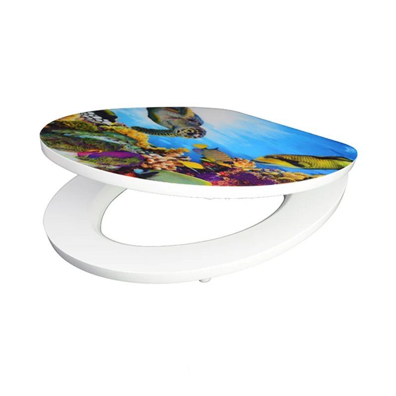 High Quality 3D U-Shaped Mdf Eco-Friendly Color Soft Slow Closing For Bathroom Toilet Cover