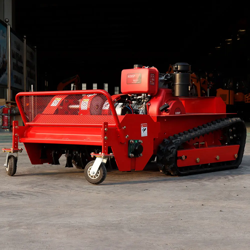 800mm Mowing Width Diesel Engine 192F Professional Robot Crawler Lawn Mower RC Brush Cutter for Agriculture