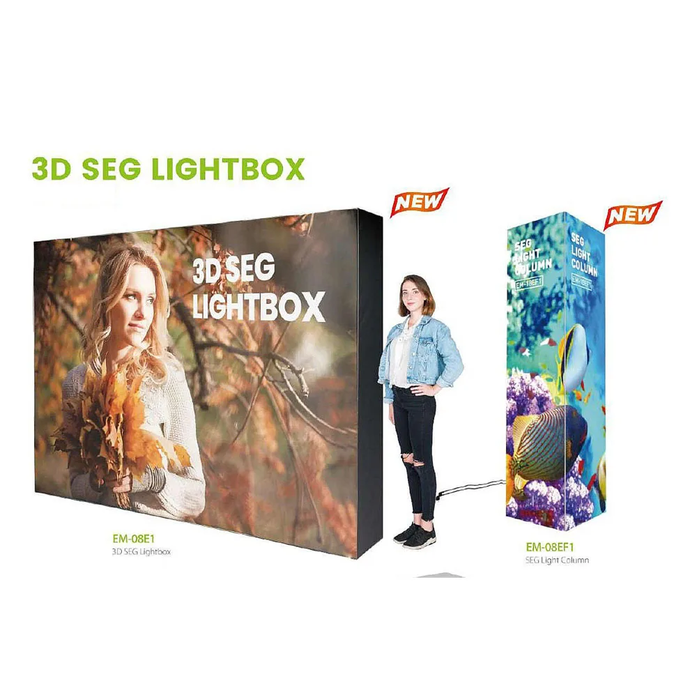 Портативный современный выставочный световой короб 3*6 стенд из ткани Seg Lightbox