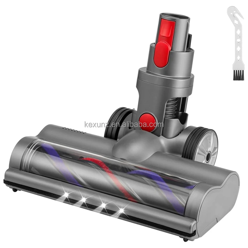 Quick-Release Direct Drive Cleaner Head Turbine Floor Tool Fit for Dysons V15 V11 V10 V8 V7 Cordless Vacuum Led Headlights