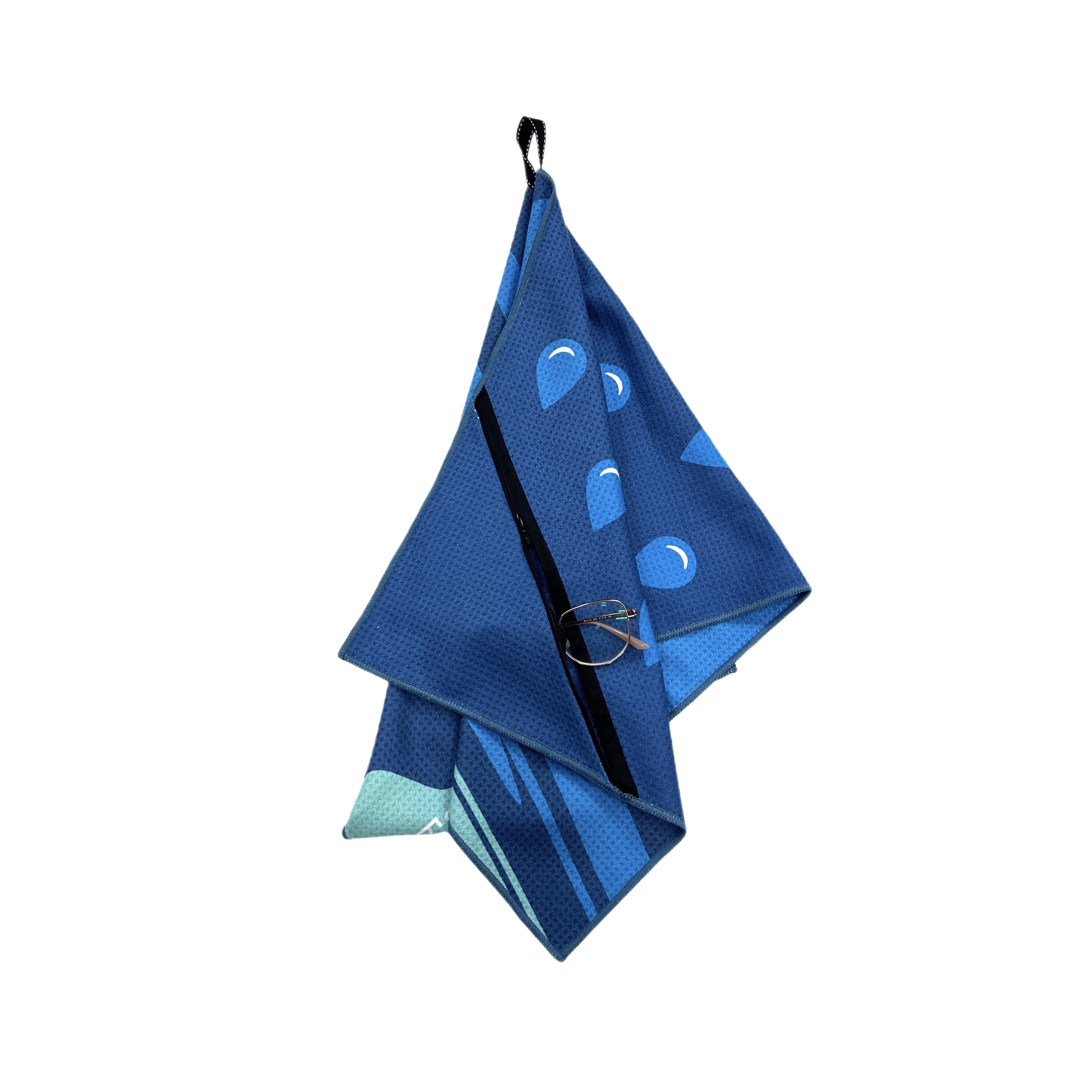 Оптовая торговля oem логотип, дома, отеля, спортивные пляжные подарка изготовленный на заказ спортивное полотенце из микрофибры с карманом на молнии (1600651033425)