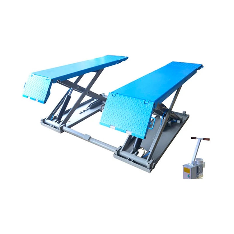 TUV Certified Italian Technology Low Position Mobile Scissor Lift SHL-Y-J-DW3.0A Hydraulic Drive Actuation Steel Material Car