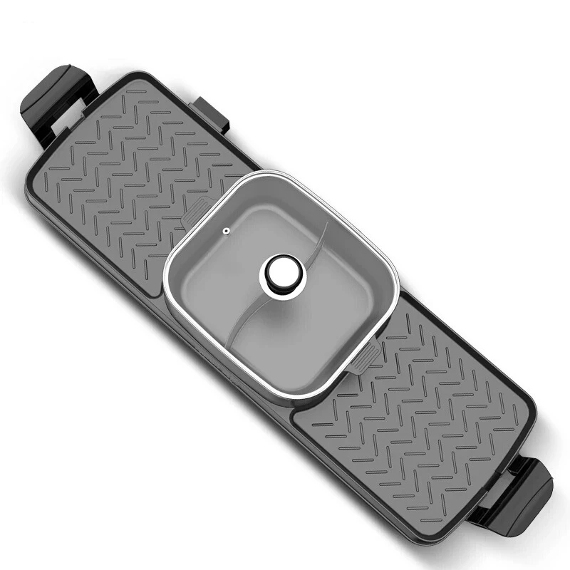 Electricity 220 Top Table Smokeless Flat Pan PTFE Modern Hot Pot Double Indoor Black Electric Bbq Grill