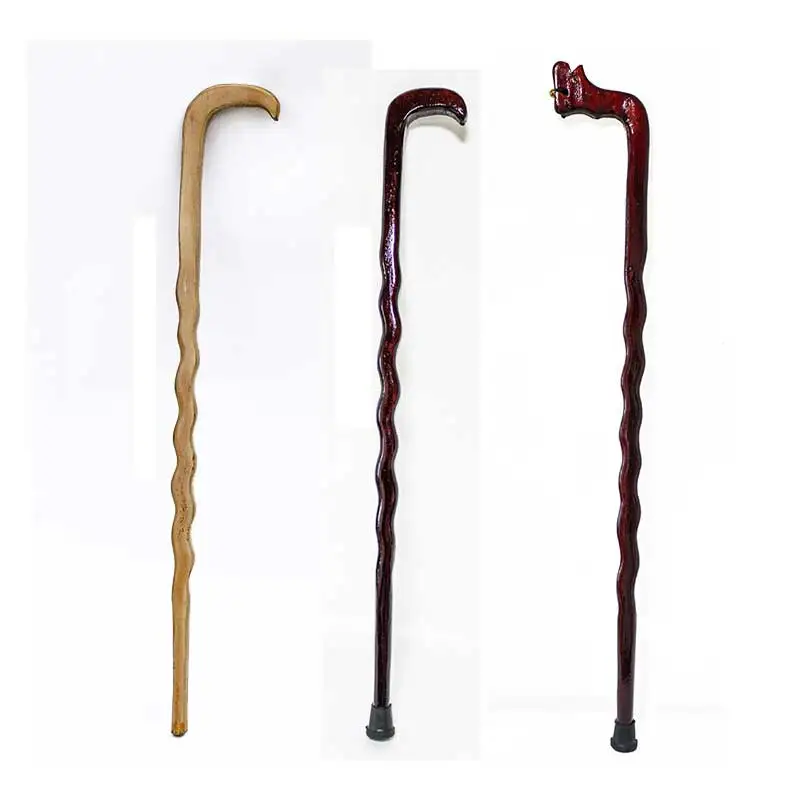 Factory Wholesale Lumber Price Gourd Hook Stick, Elderly Oem Rehabilitation Therapy Supplies Personalized Crutches