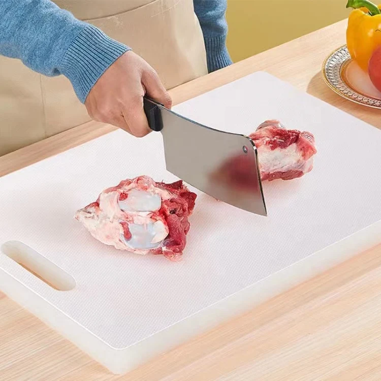 Direct wholesale good quality anti slip and anti mold cutting board PE non-poisonous chopping board for kitchen