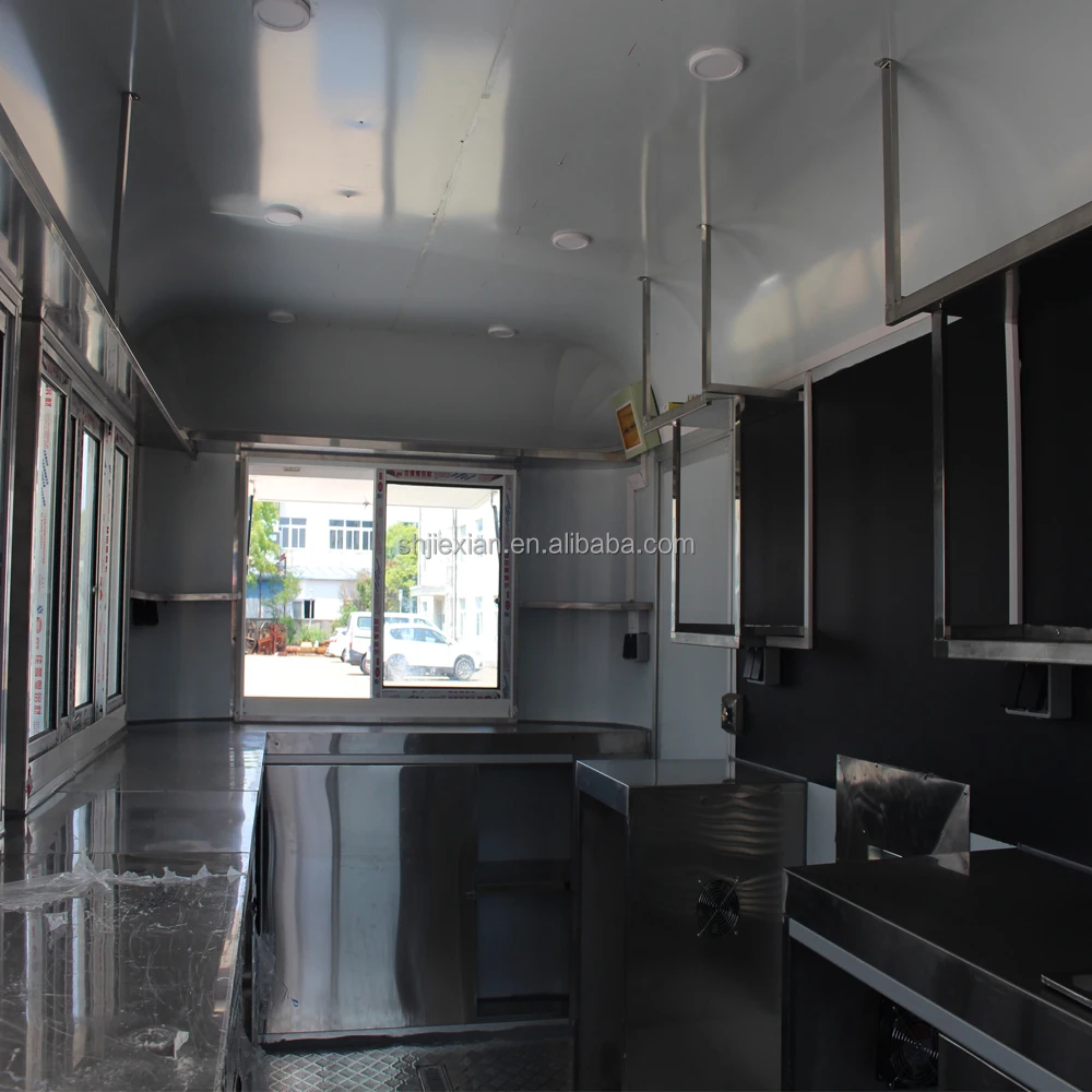 JX-FS400R Trailer para comidas rapidas camion de comida 4 metros largo carritos de comida en venta