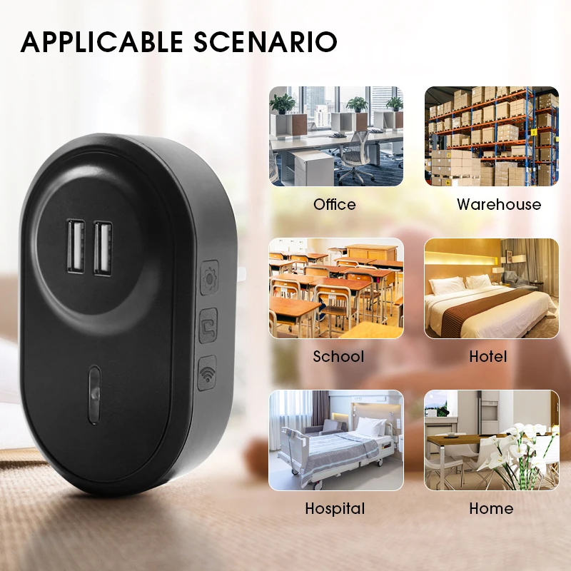 Daytech DB20 1-1 Black Or White Ip55 Waterproof Wireless Doorbell Plug For Home Apartment Office