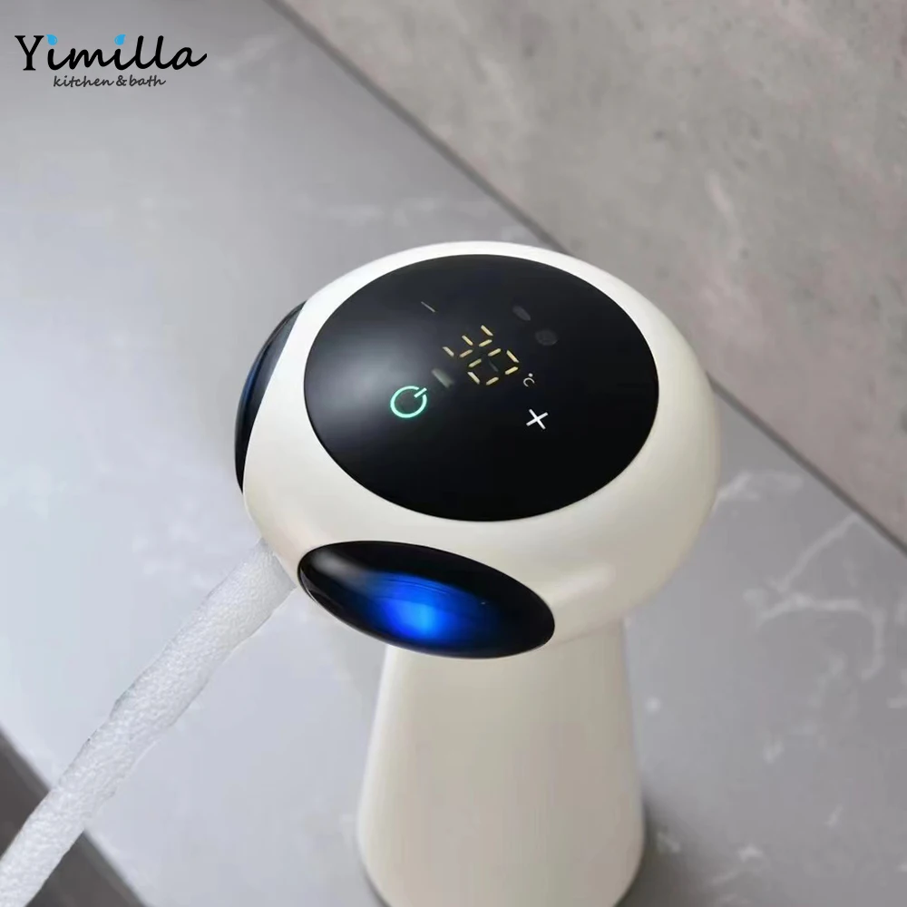 New arrival LED intelligent bathroom tap and faucets AI  smart control touch sensor thermostatic faucet mixers for wash basin
