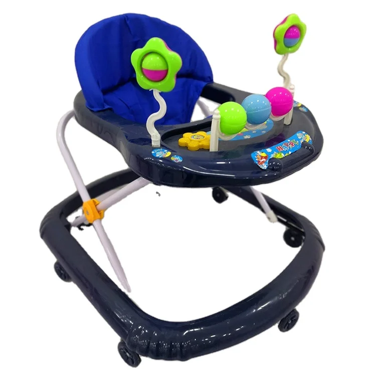 Baby walker anti-O-leg anti-rollover music starter folding baby walker