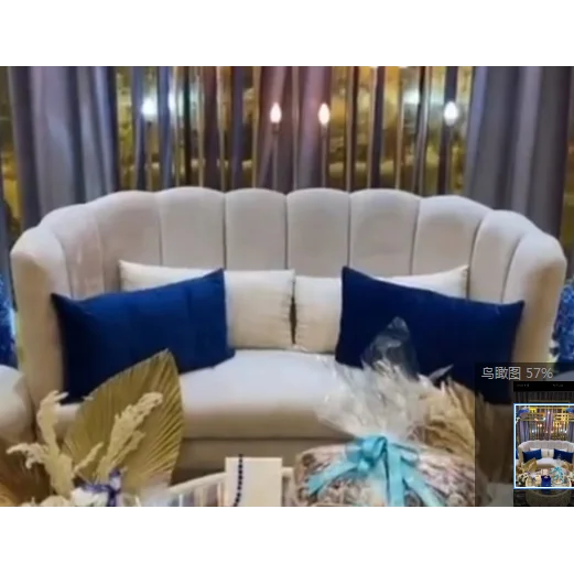 2022 Top Sale Velvet Royal Sofa With Cheaper Price Pink And Blue Green Color For Wedding Decor