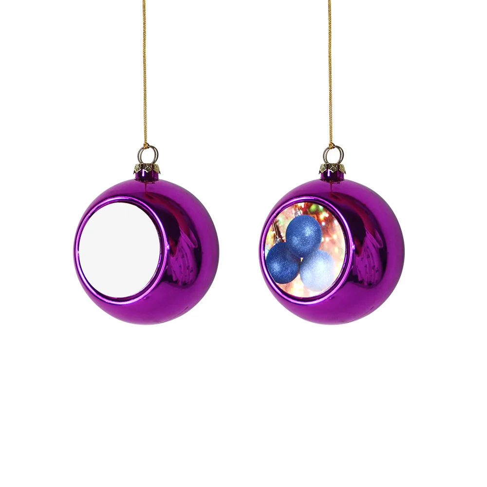 RubySub Colorful Christmas Ball Sublimation Christmas Ornaments Christmas Decoration Supplies