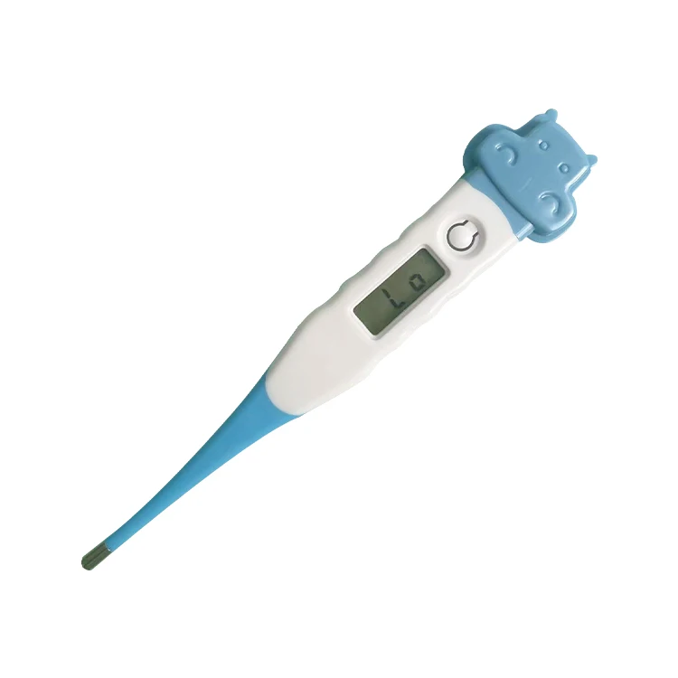 Electronic Digital Thermometer Safety Mercury Free Flexible Cartoon Hippo Cartoon Thermometer
