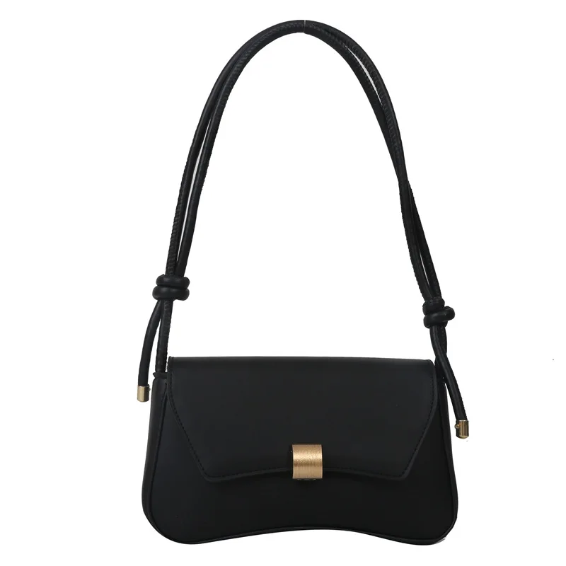 New Fashion Shoulder Handbag Wholesale Waterproof Designer PU Leather Woman Bag in Solid Color