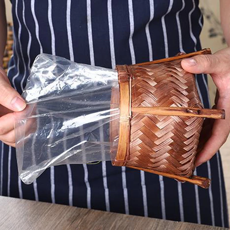 bamboo woven storage basket rustic home decor wedding  Woven Flower mini wicker Basket Portable Basket Rural Style