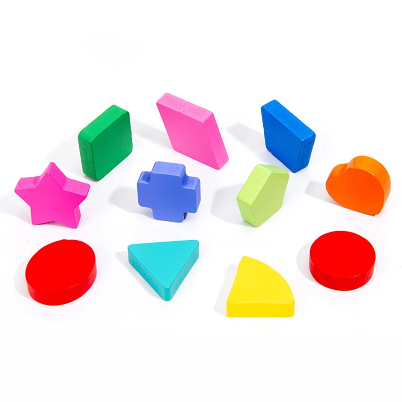 6in1 Multifunction Board Fishing Geometric Cognition Toys Wood Montessori Educational Toys For Kids Montessori Set