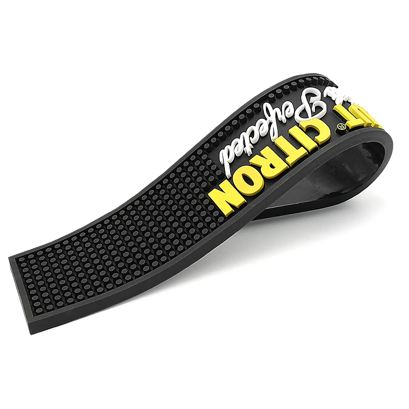 Wholesale Customized Logo Anti-Slip Rubber Mat Bar Spill Mat Soft Pvc Rubber Silicone Bar Beer Mat