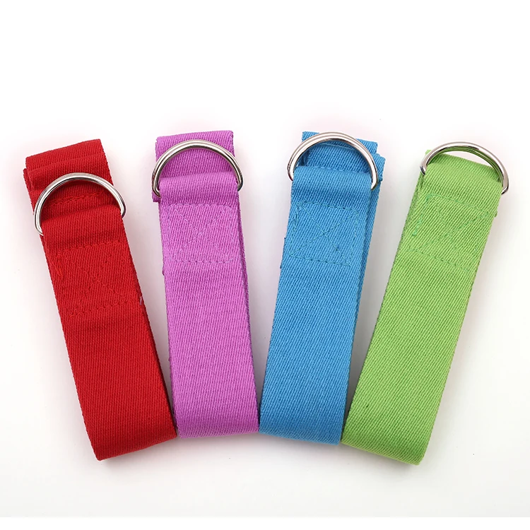 3.2meters length elastic customized cotton yoga mat carrying stretch straps