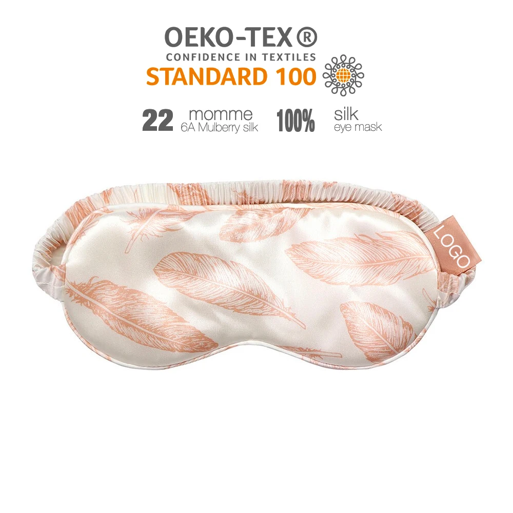 Шелковая маска для сна на заказ 100% Шелковая сатиновая маска для глаз 19momme 22momme шелковая маска для лица