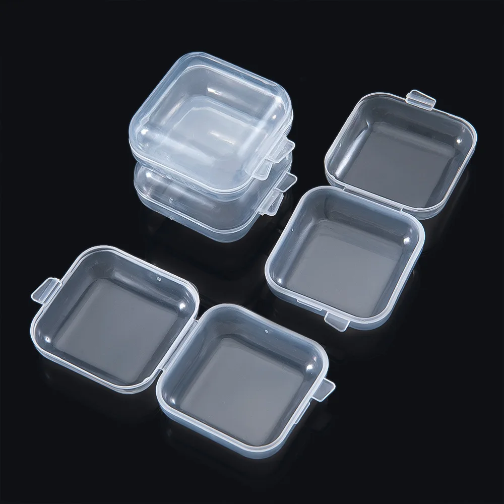 5.5cm Craft Organizers Small Plastic Storage Boxes Clear Rectangle Box for Small Items Beads