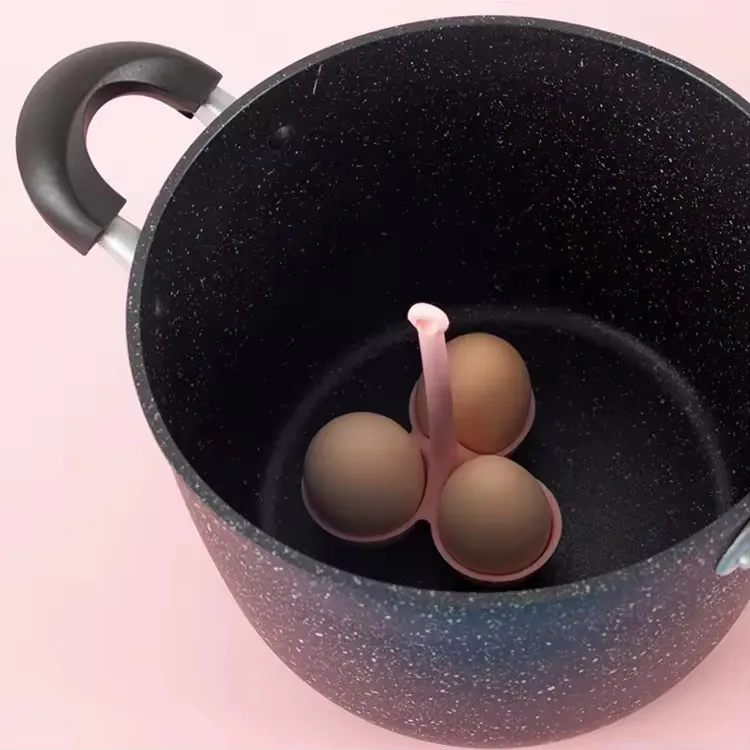 Eco Friendly Egg Cup Boiled 3 Grids Kitchen Accessories Egg Cooker Silicone Egg Cooker Boiled
