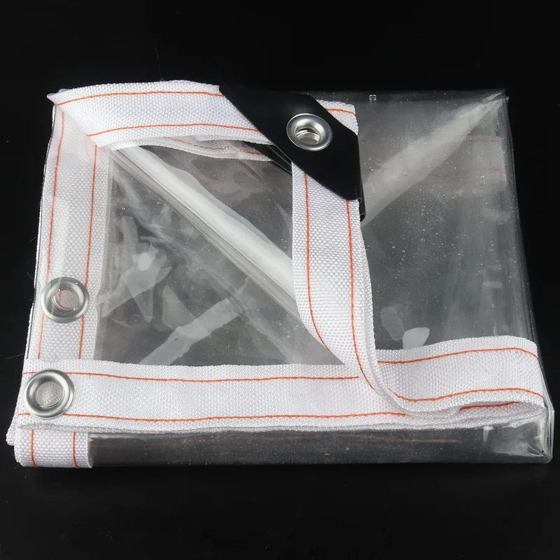 99.99% Transparent Clear PVC Canvas Tarpaulin Cover Balcony Net Window Awning Outdoor Carport Garages Canopy