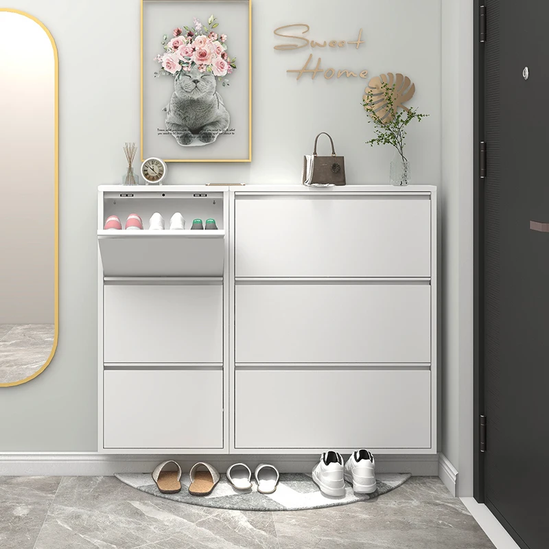 Wholesale Metal Storage Rack Shoe Shelves with Drawers Functional Shoe Racks