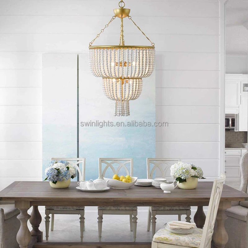 Postmodern decorative ceramic bead chandelier for dining room modern stair light