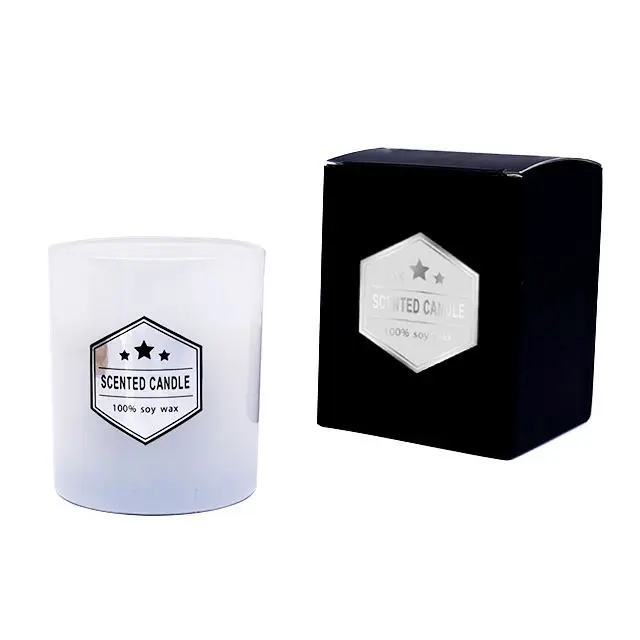 LA07M glass jar candles wholesale luxury private custom label massage scented candle gift set for home decor