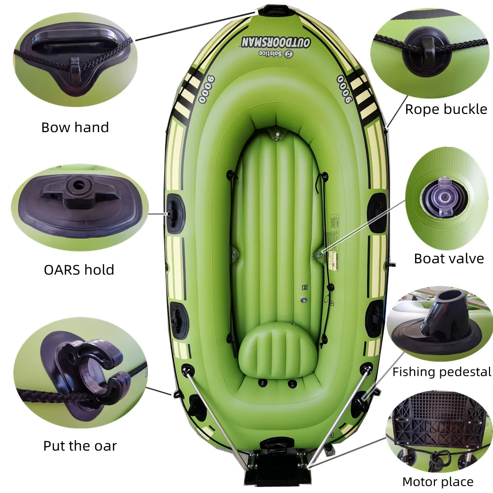 Customize 2-4 person Inflatable fishing boat for sale inflatable raft rowing boat water sport