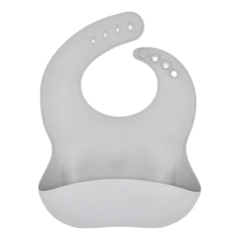Wholesale Babies Feeding Accessories Customized Packaging Soft Silicone Baby Bib With Food Catcher