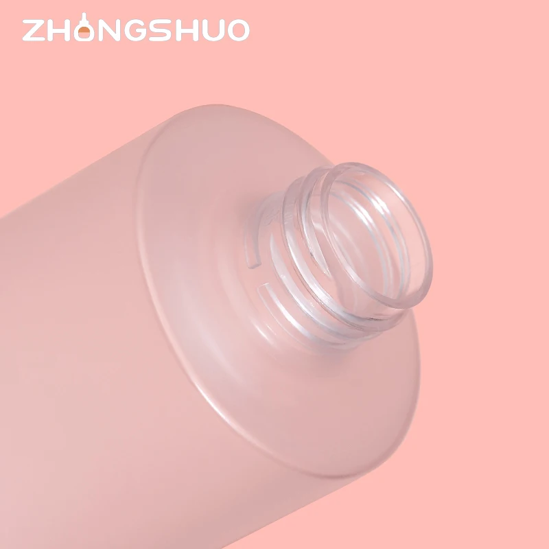 luxury custom makeup bottles cosmetic plastic makeup remover oil bottle 300/500 ml with different pump for face skincare packing