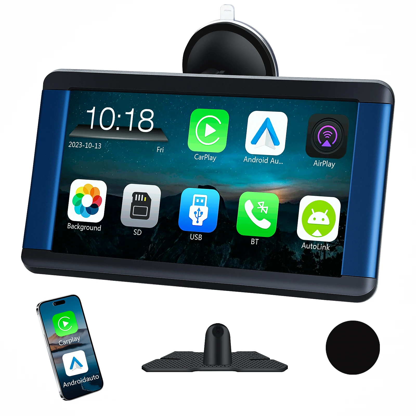 7 Inch 4K Dash Cam DVR Touch Screen For Alpine Car Audio Carplay Android Auto CarPlay Monitor on dash carplay scree
